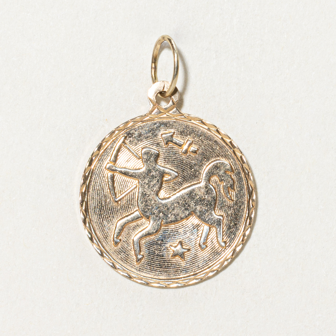 10K Yellow Gold Sagittarius Pendant