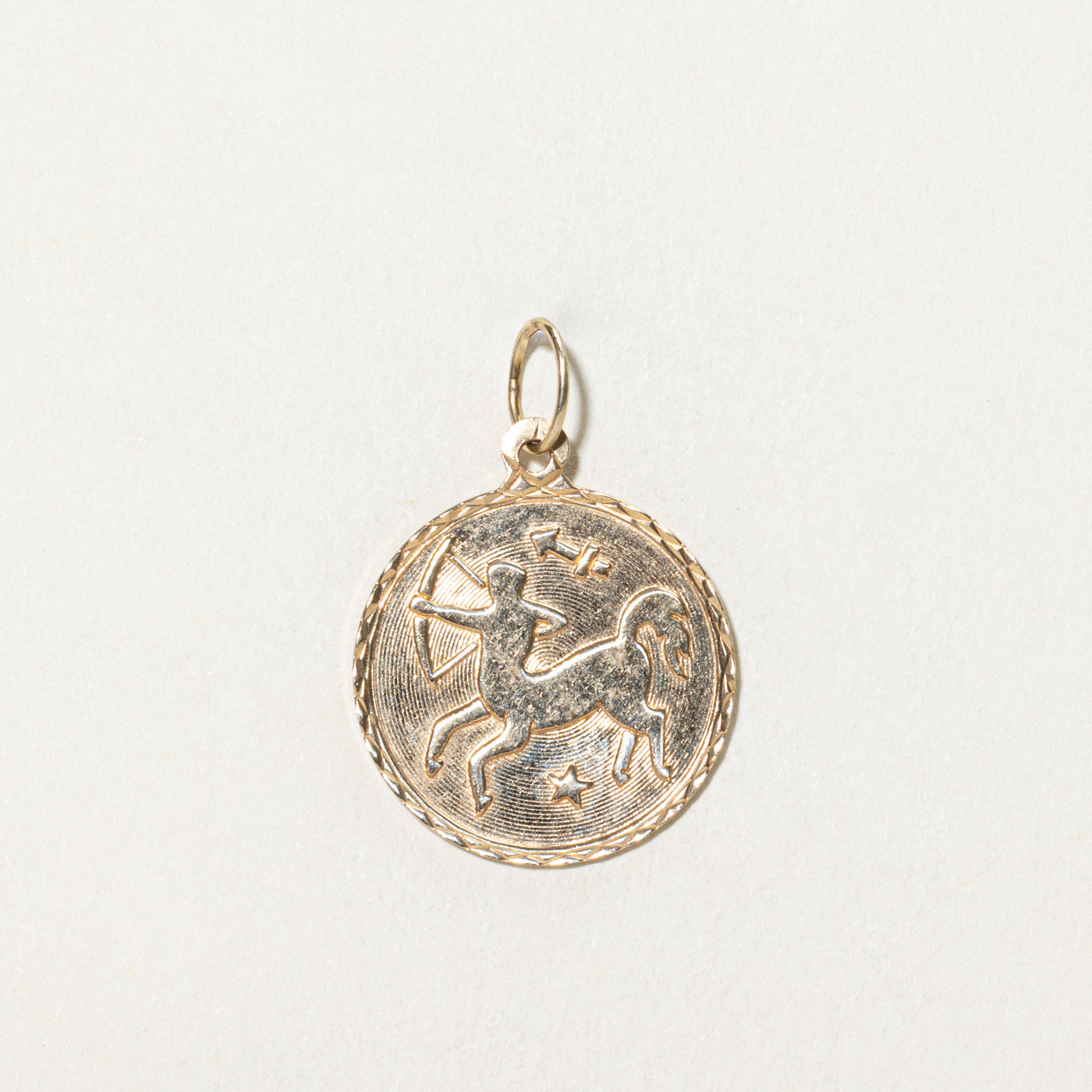 10K Yellow Gold Sagittarius Pendant