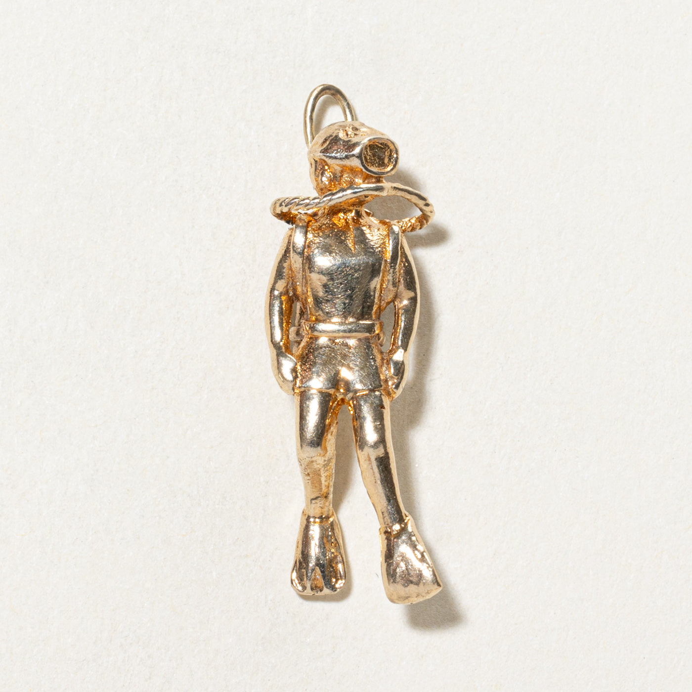 10K Yellow Gold Scuba Diver Charm