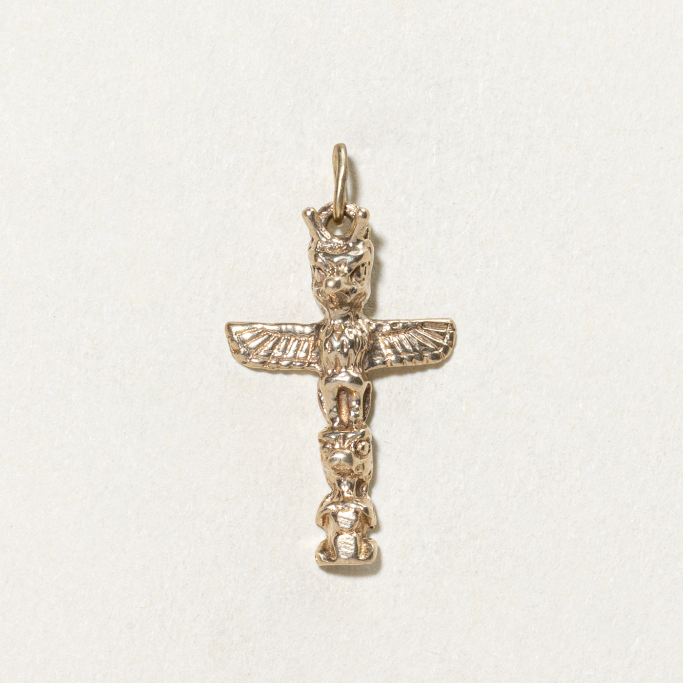10K Yellow Gold Totem Pole Charm