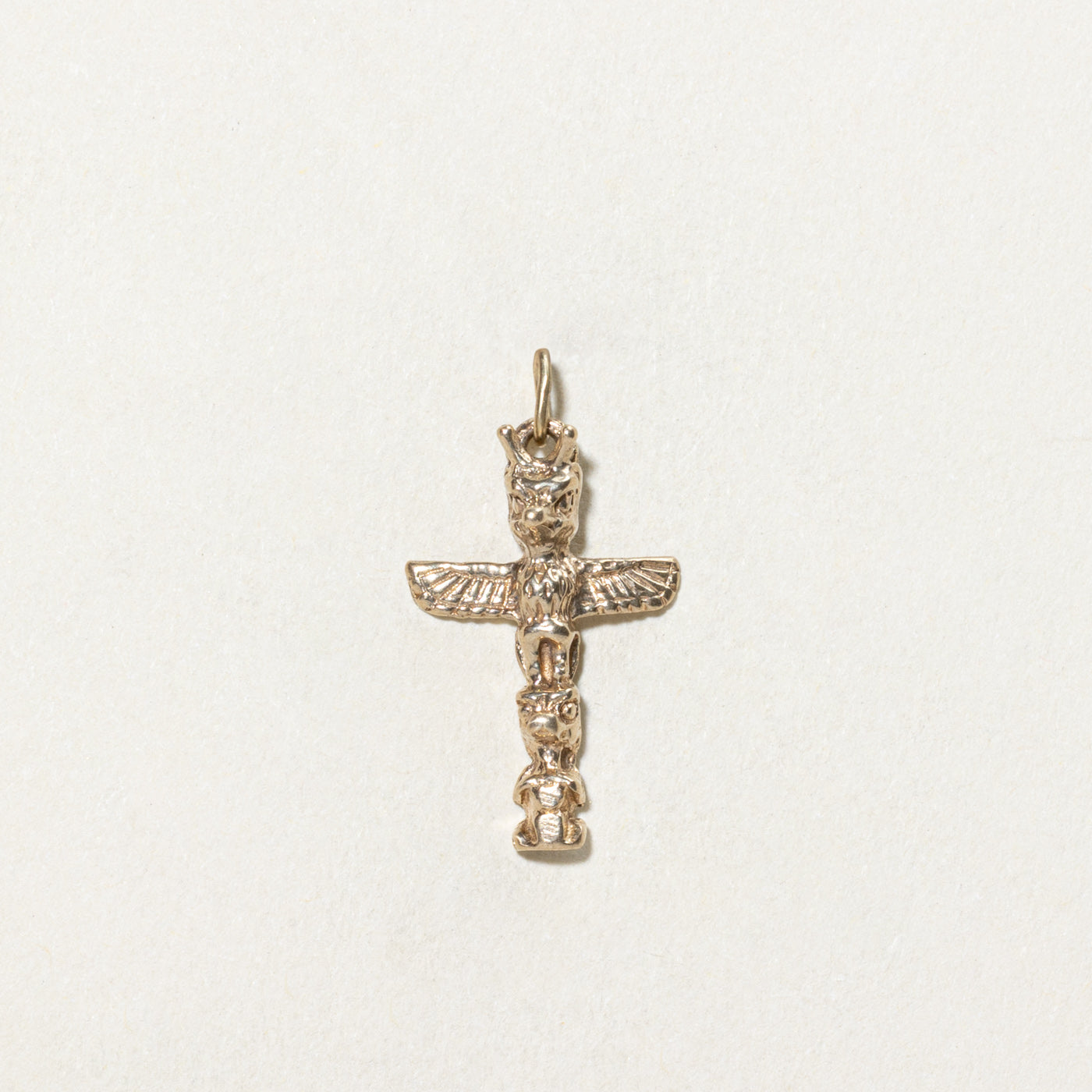 10K Yellow Gold Totem Pole Charm