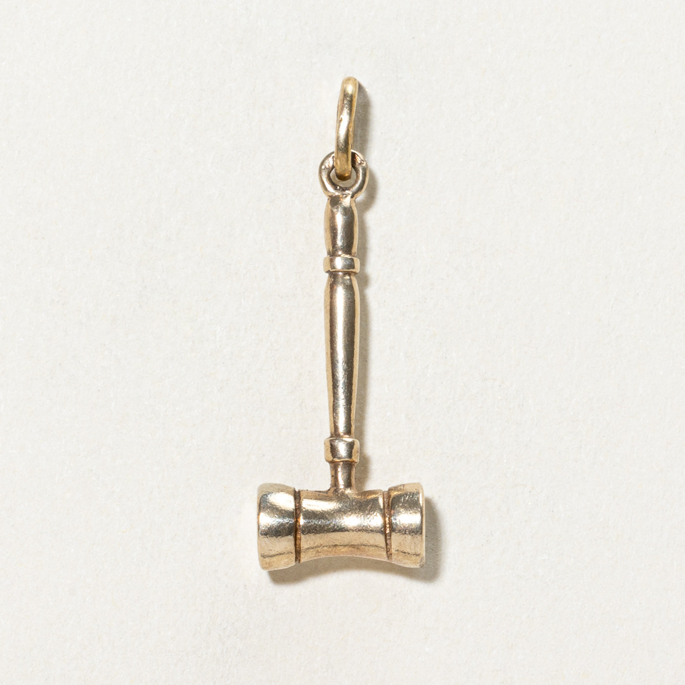 10K Yellow Gold Gavel Pendant