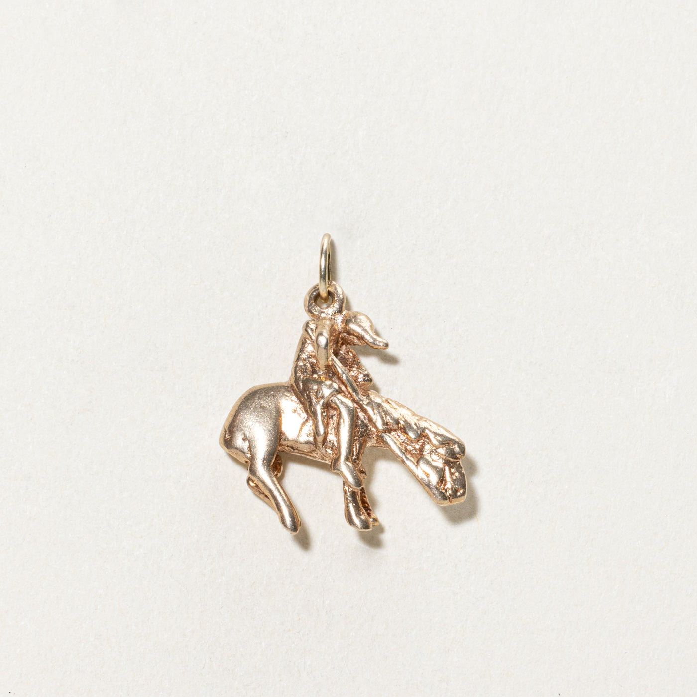 10K Yellow Gold Knight & Horse Charm