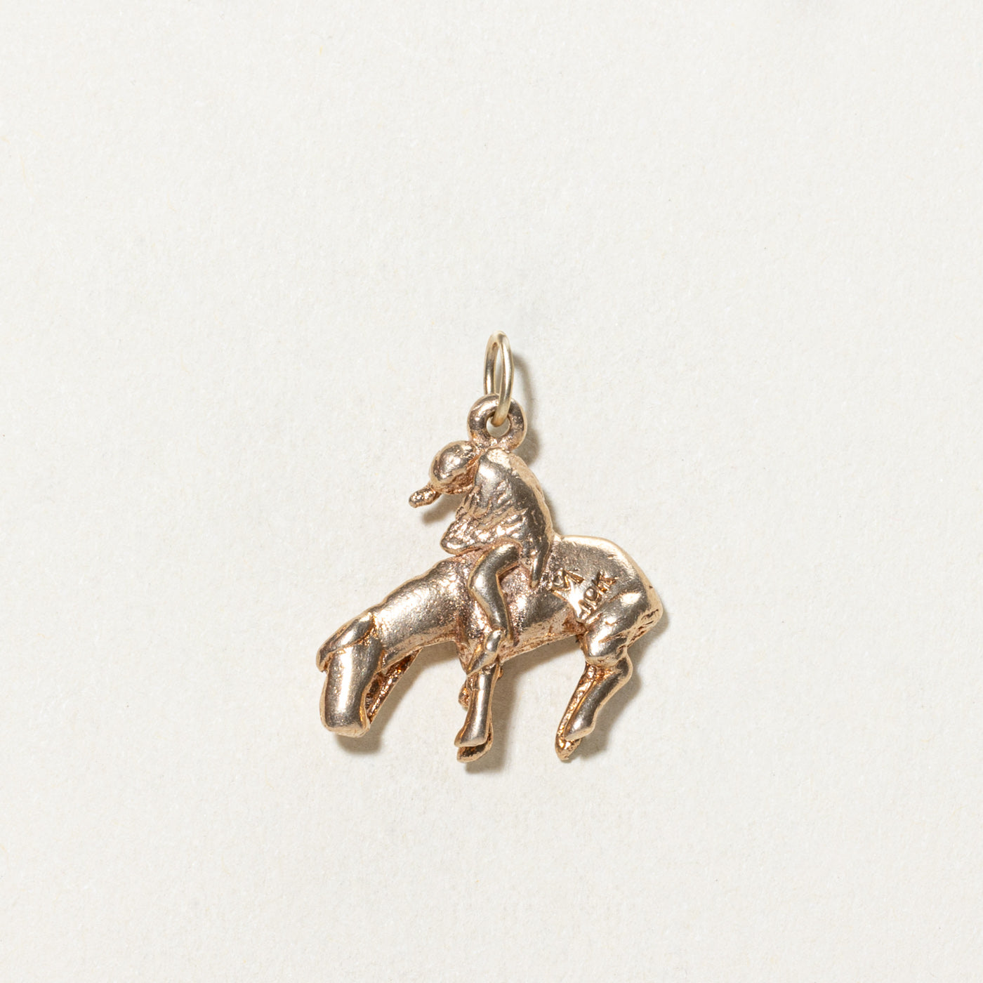 10K Yellow Gold Knight & Horse Charm