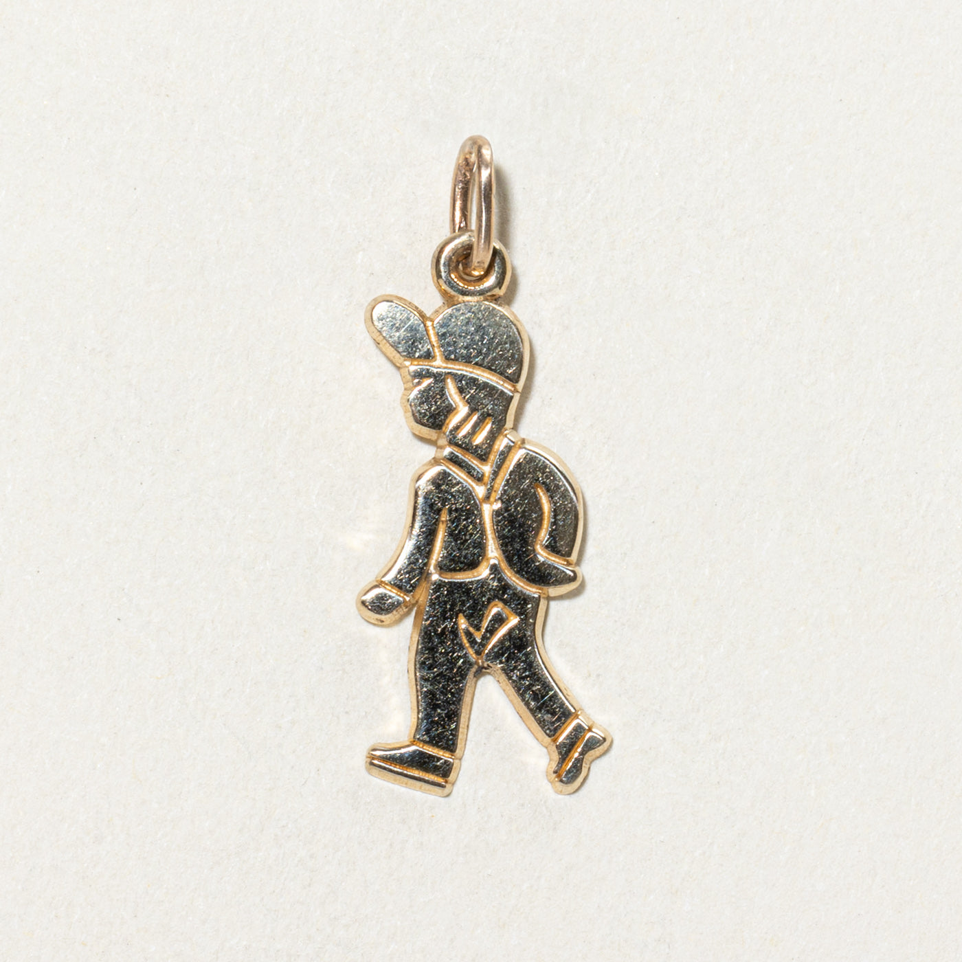 10K Yellow Gold Walking Boy Charm