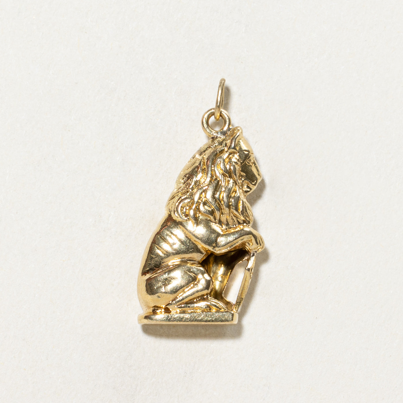 18K Yellow Gold Lion Charm