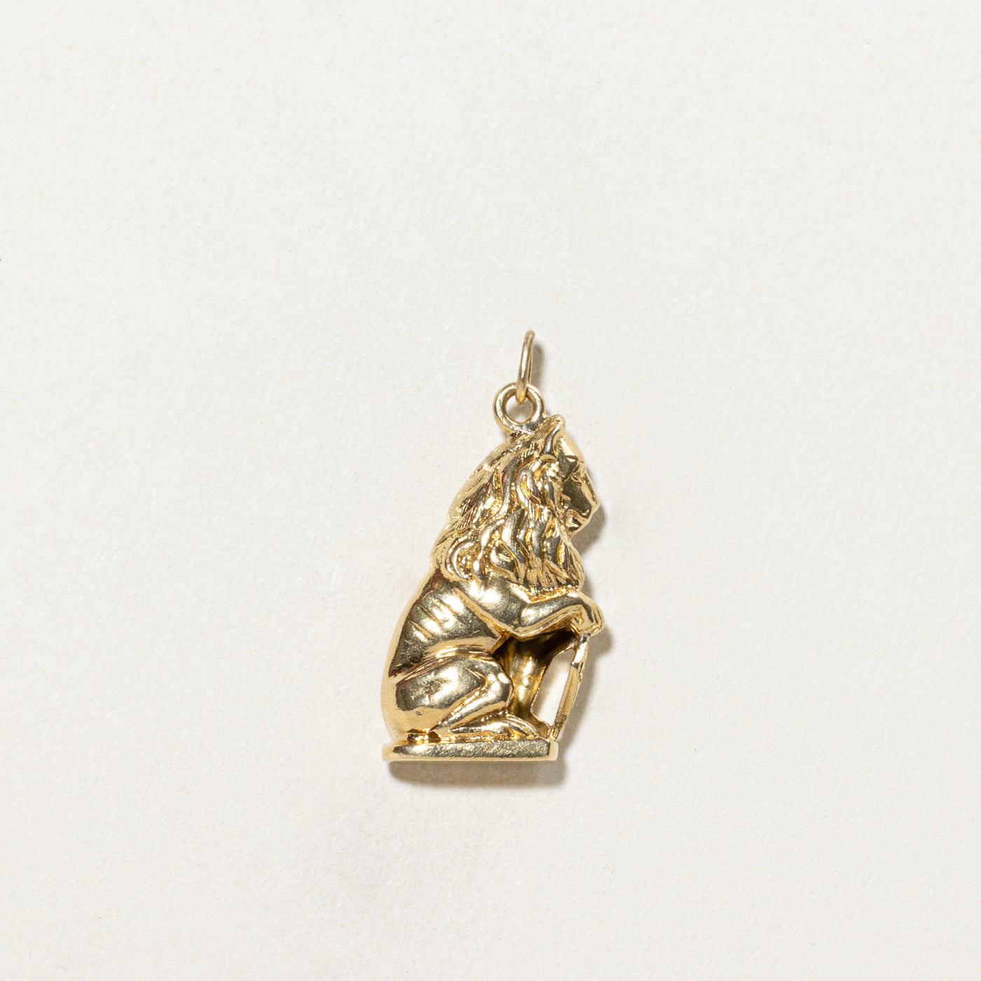 18K Yellow Gold Lion Charm