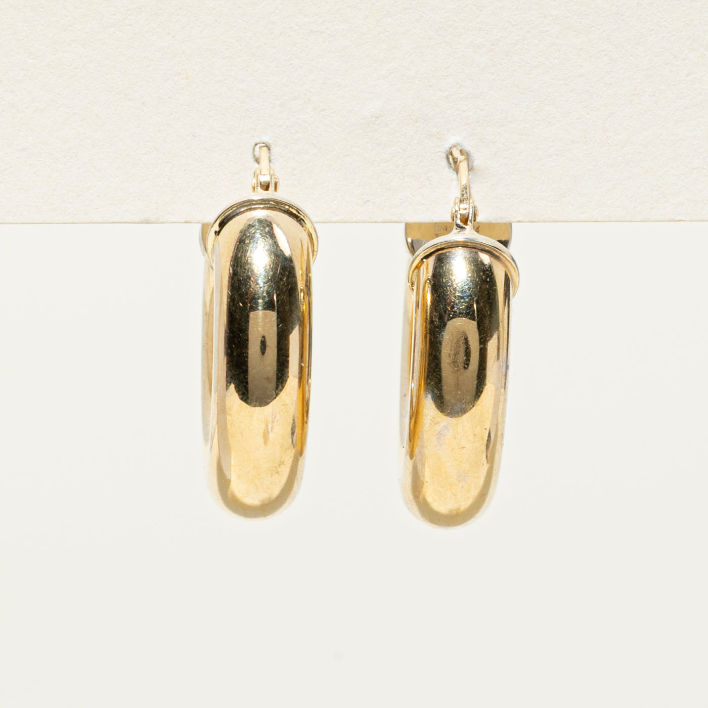 18k Yellow Gold Chunky Hoop Earrings