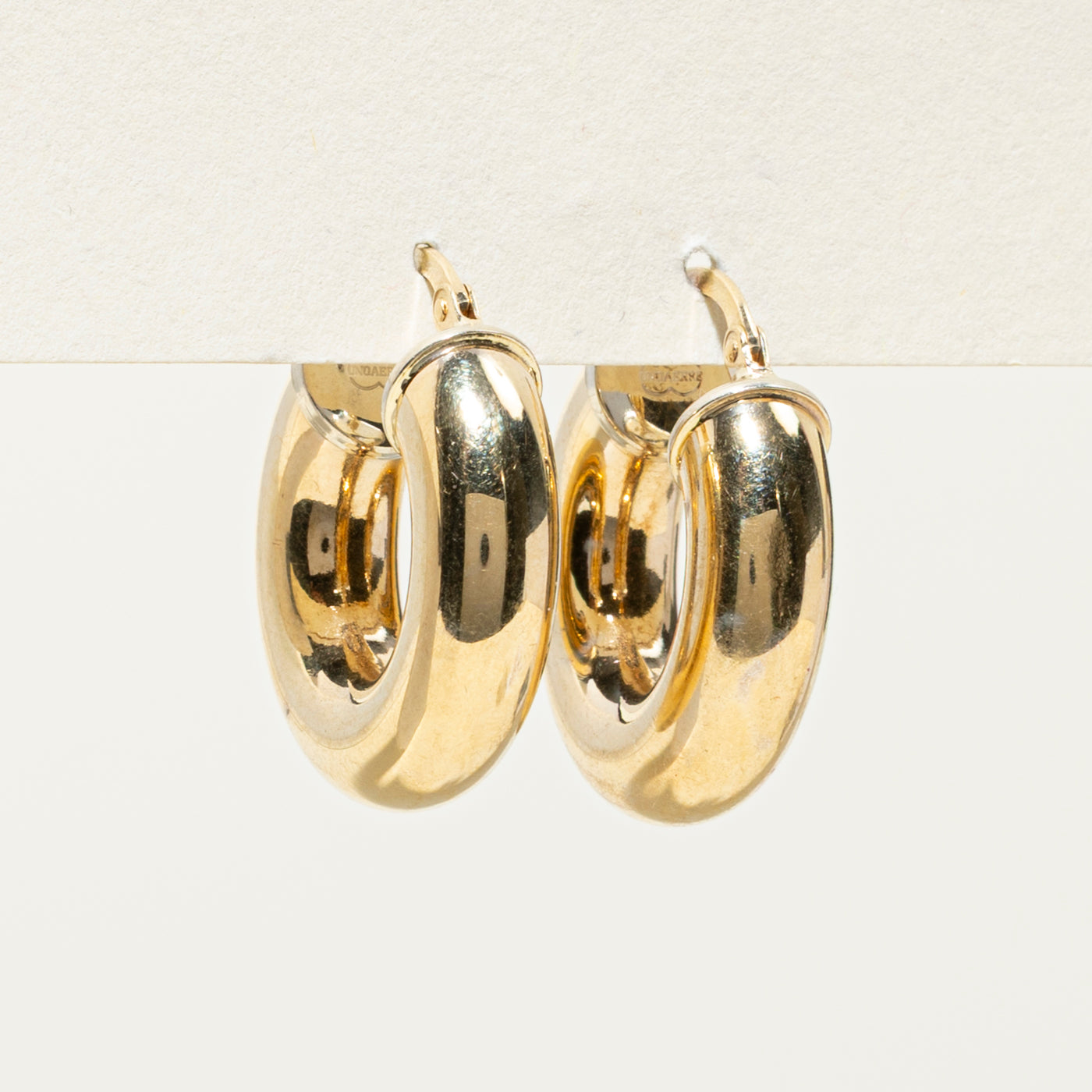 18k Yellow Gold Chunky Hoop Earrings