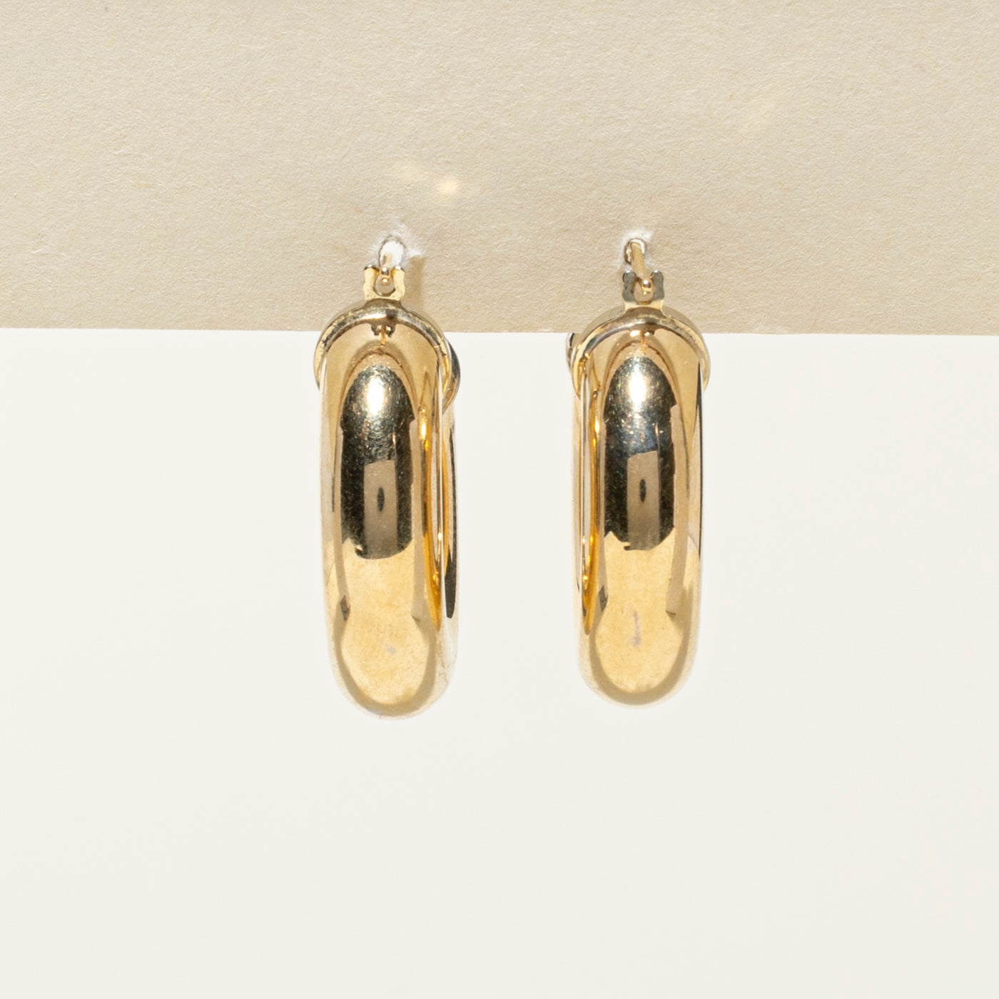 18k Yellow Gold Chunky Hoop Earrings