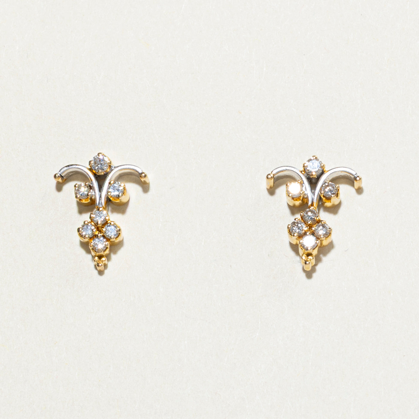 Diamond Cluster Stud Earrings | 0.47ctw
