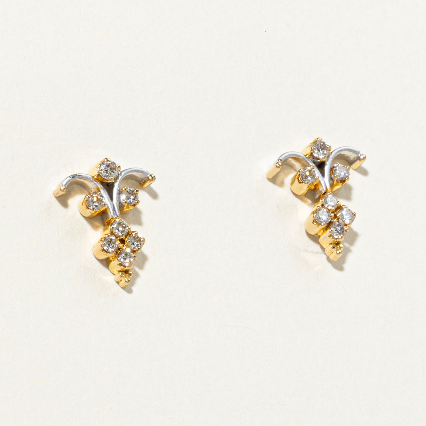 Diamond Cluster Stud Earrings | 0.47ctw