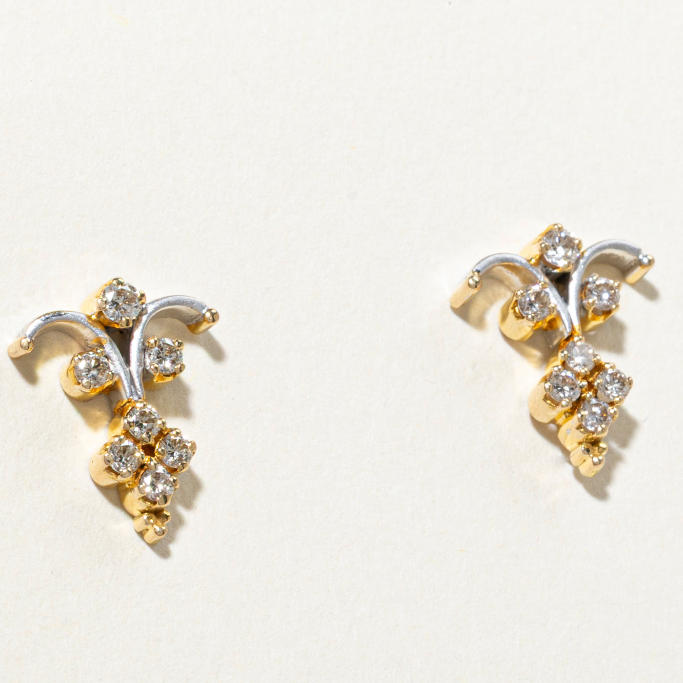 Diamond Cluster Stud Earrings | 0.47ctw