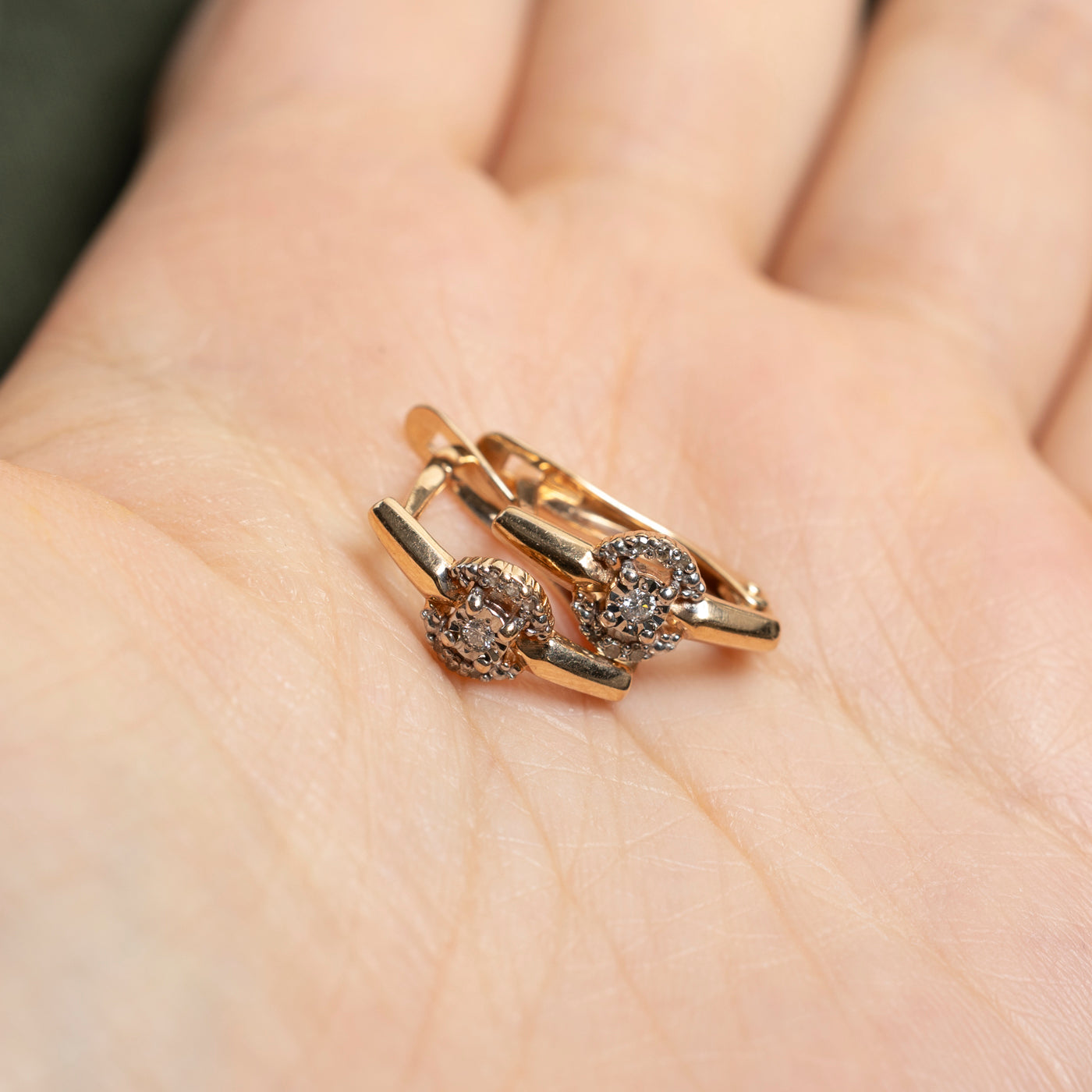 Diamond Halo Stud Earrings | 0.12ctw