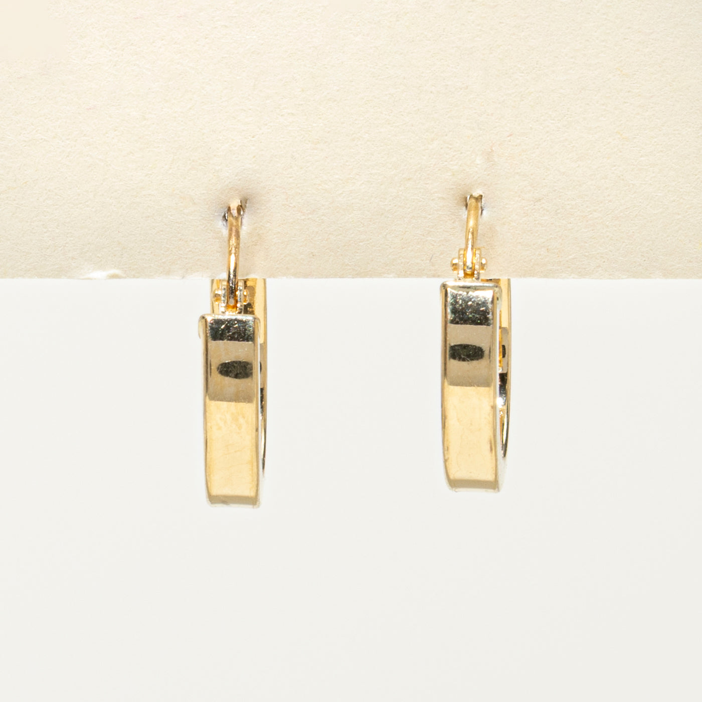 18k Yellow Gold Plain Hoop Earrings