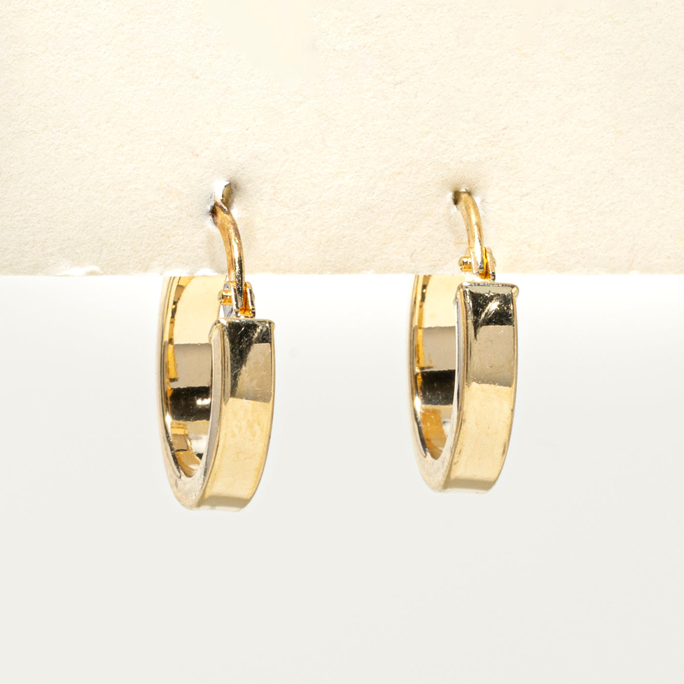 18k Yellow Gold Plain Hoop Earrings