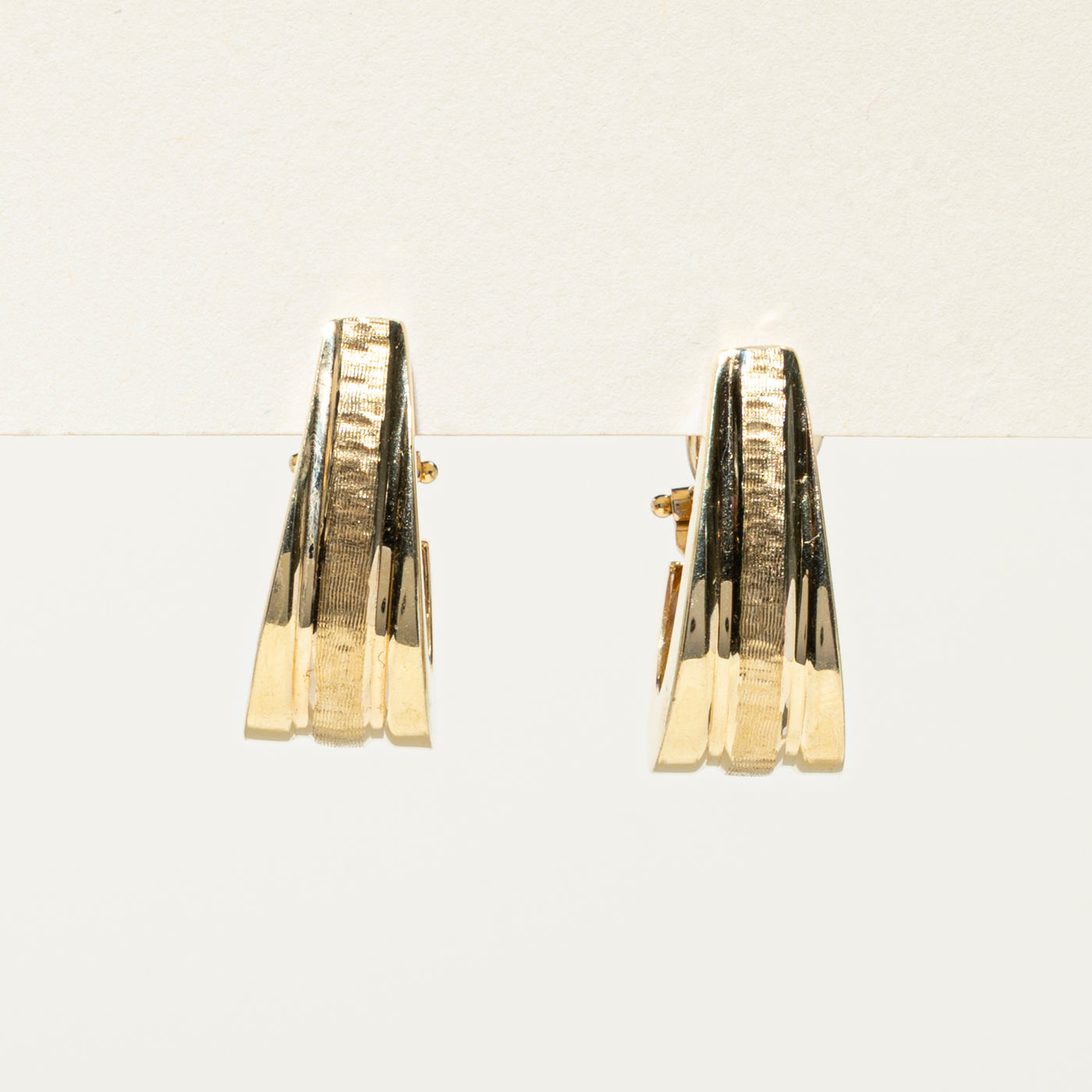 14k Yellow Gold Chunky Textured Hoop Earrings