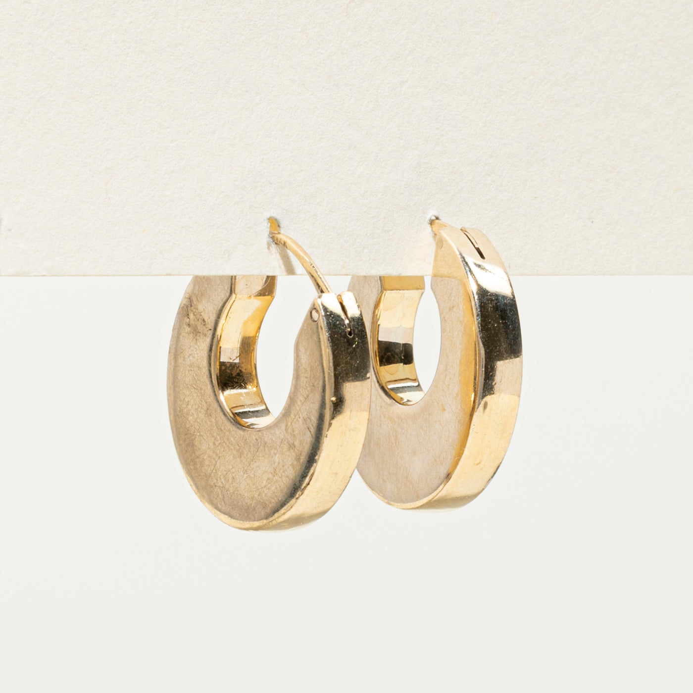 14k Yellow Gold Chunky Hoop Earrings