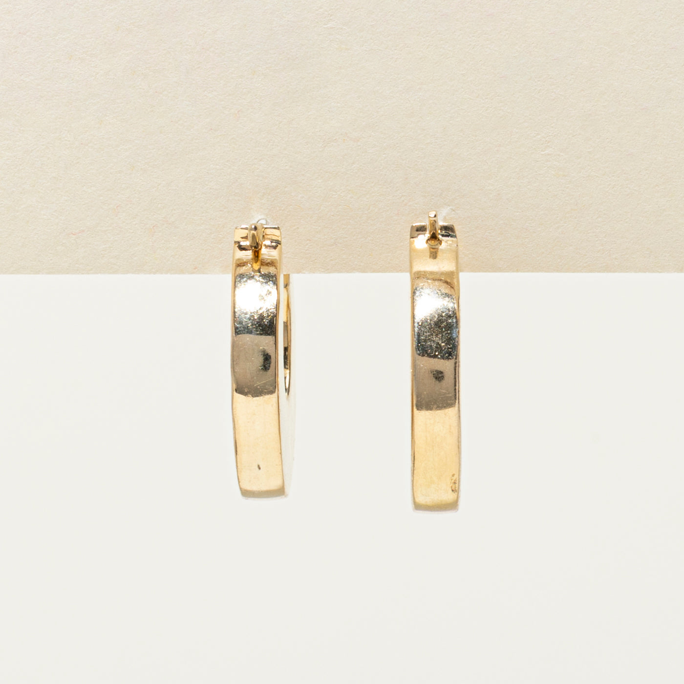 14k Yellow Gold Chunky Hoop Earrings