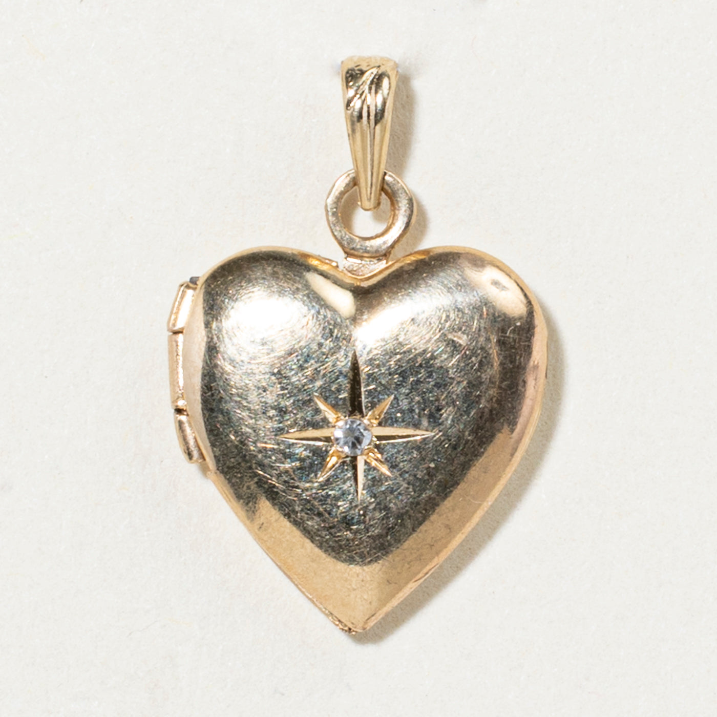 14k Yellow Gold Heart Locket Pendant