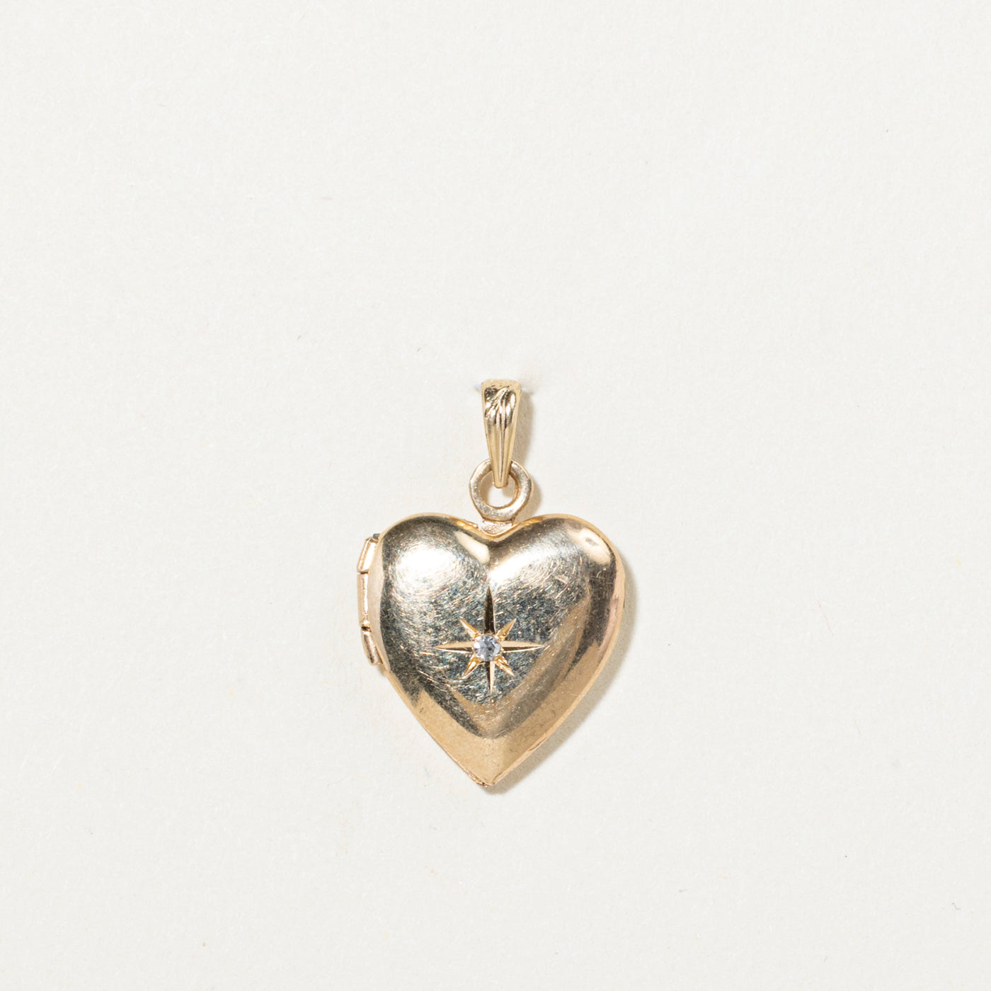 14k Yellow Gold Heart Locket Pendant
