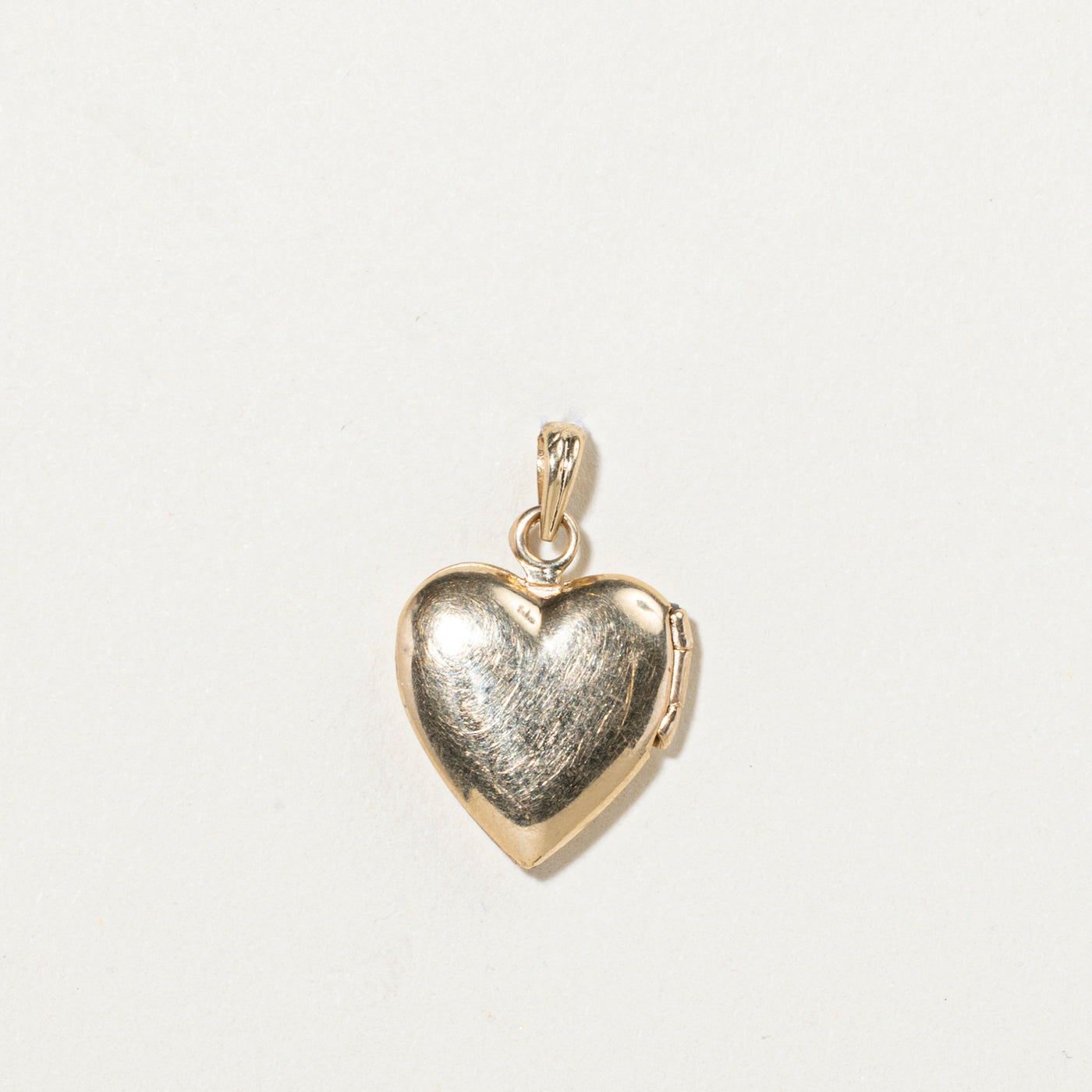 14k Yellow Gold Heart Locket Pendant