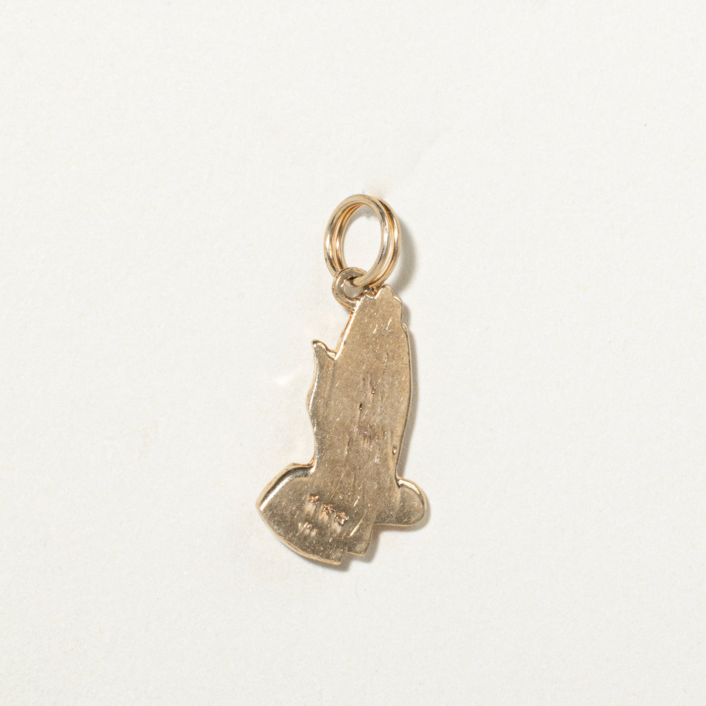 10k Yellow Gold Prayer Hands Charm
