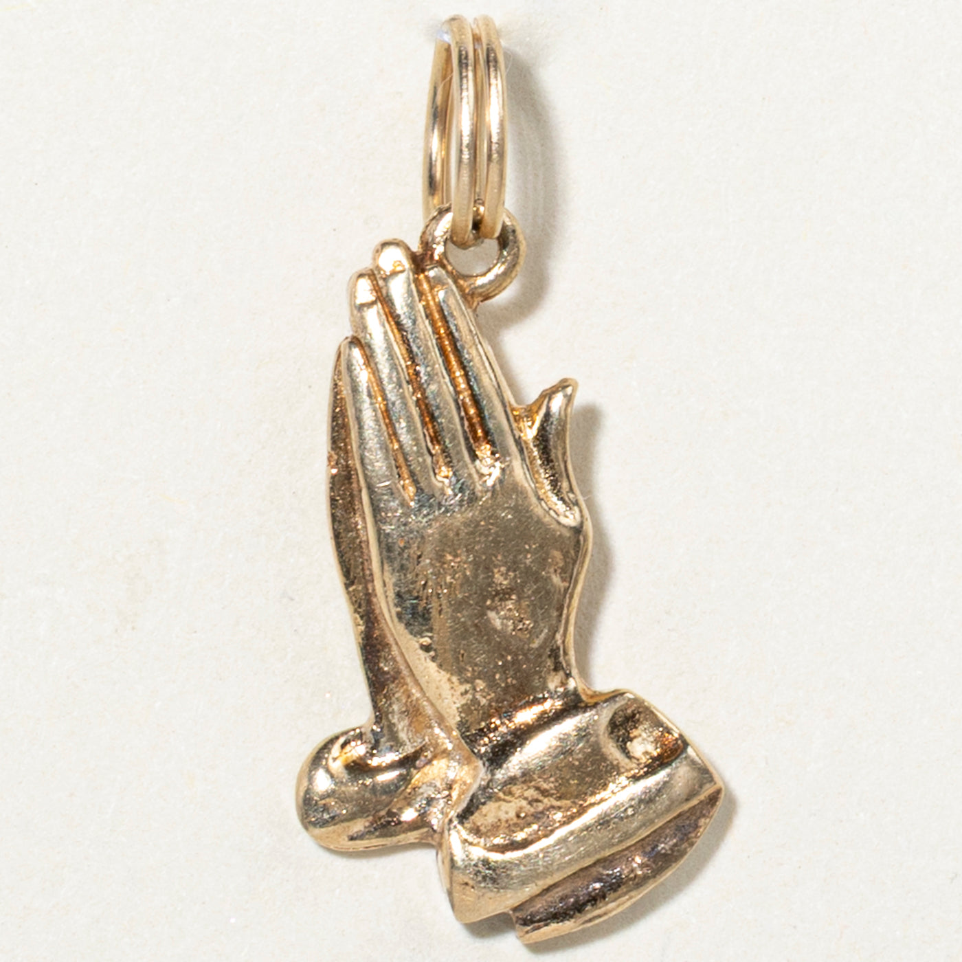 10k Yellow Gold Prayer Hands Charm