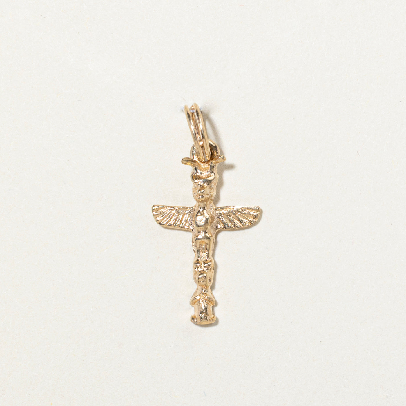 10k Yellow Gold Totem Pole Charm