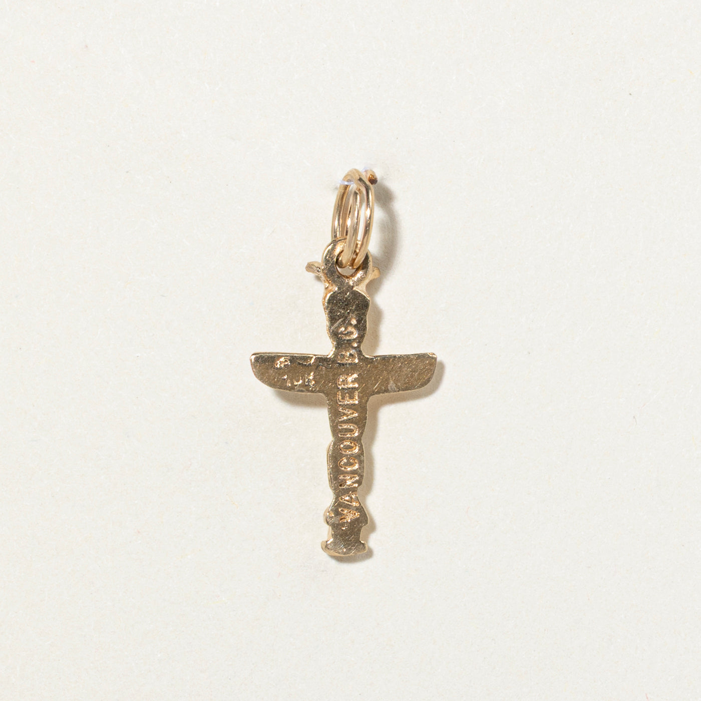 10k Yellow Gold Totem Pole Charm