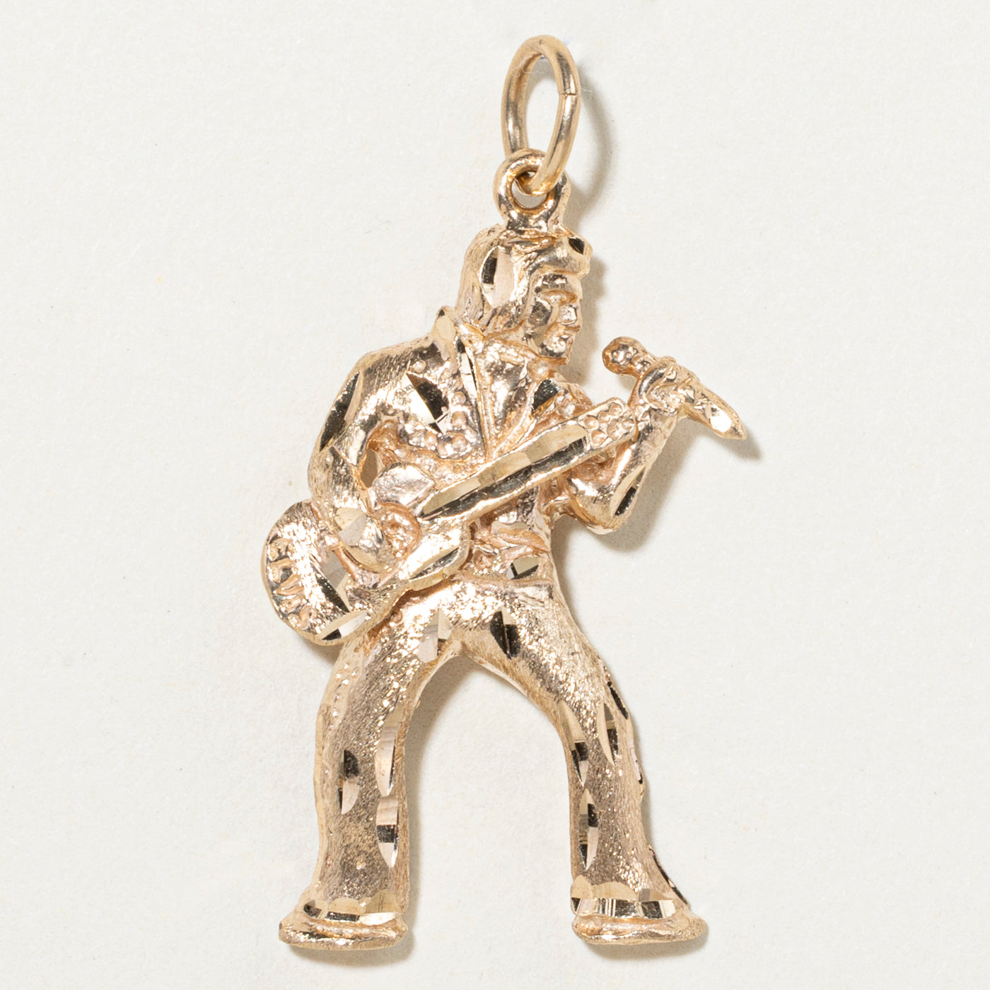 10k Yellow Gold Elvis Charm