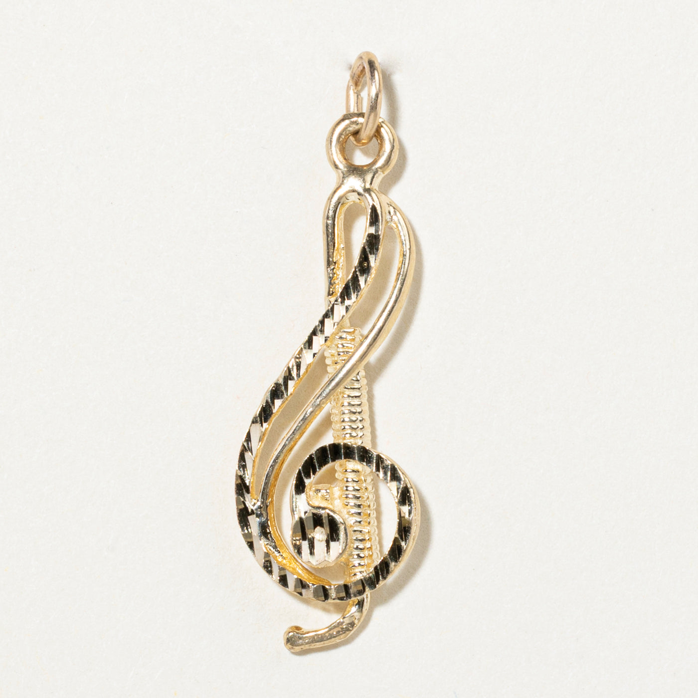 10k Yellow Gold Treble Clef Charm