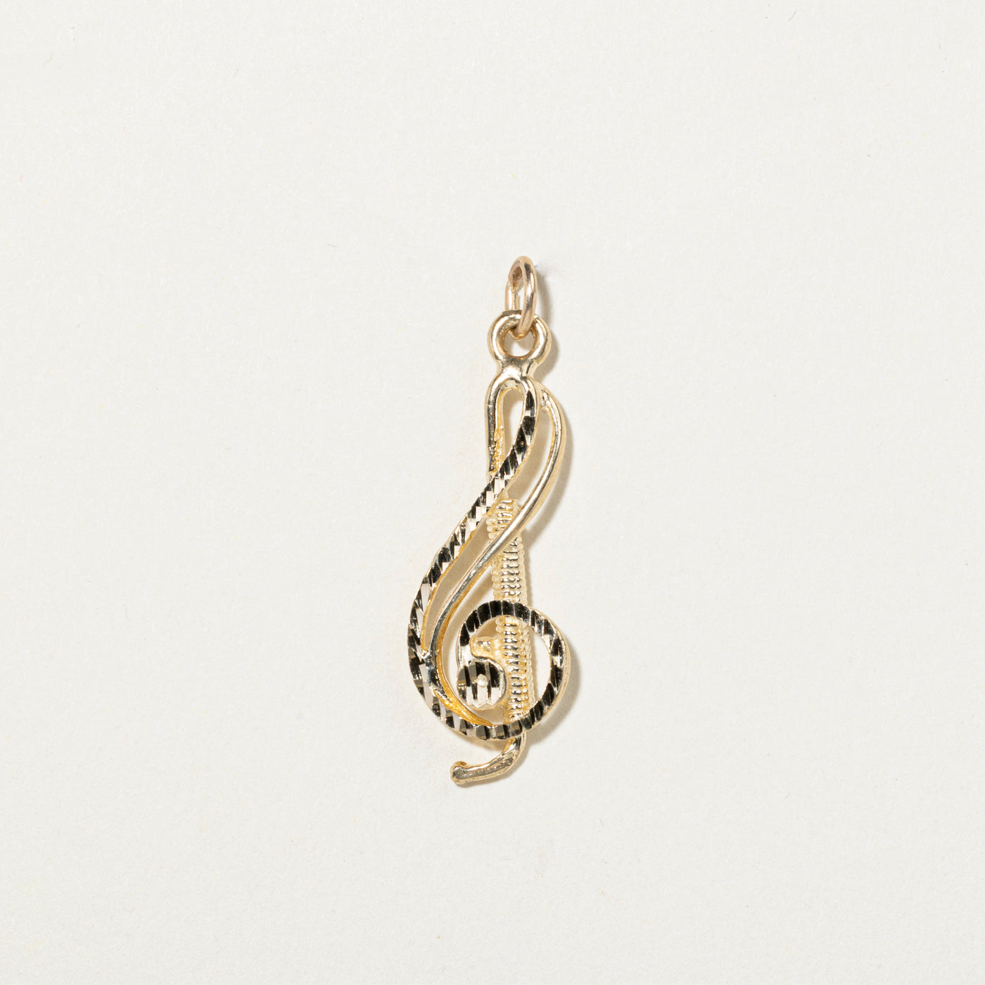 10k Yellow Gold Treble Clef Charm