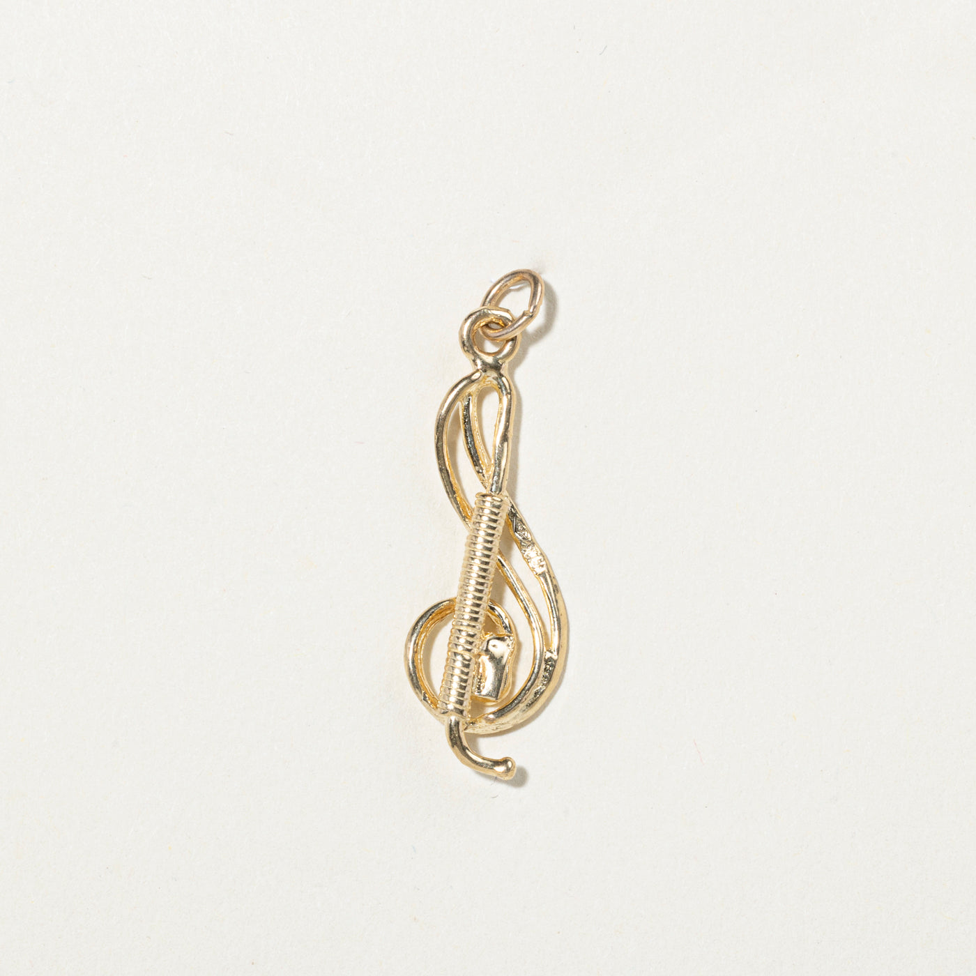 10k Yellow Gold Treble Clef Charm