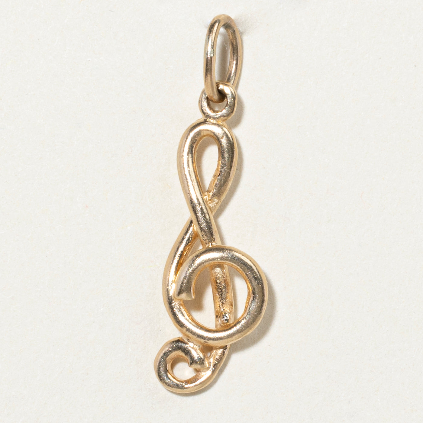 10k Yellow Gold Treble Clef Charm