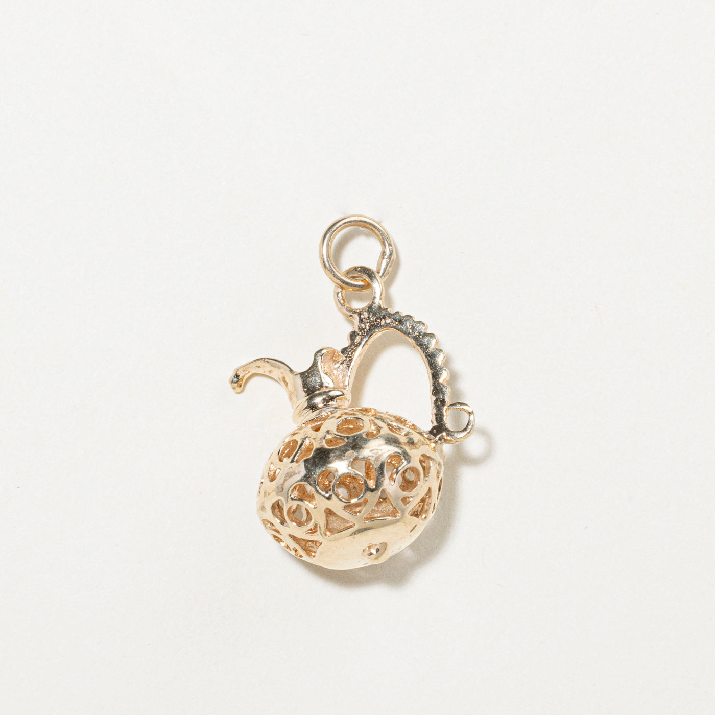 9k Yellow Gold Kettle Charm