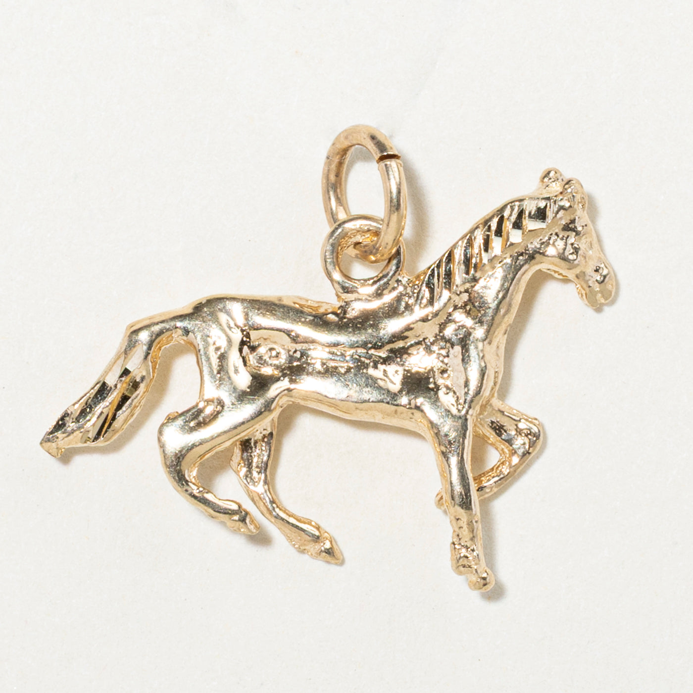 10k Yellow Gold Horse Charm