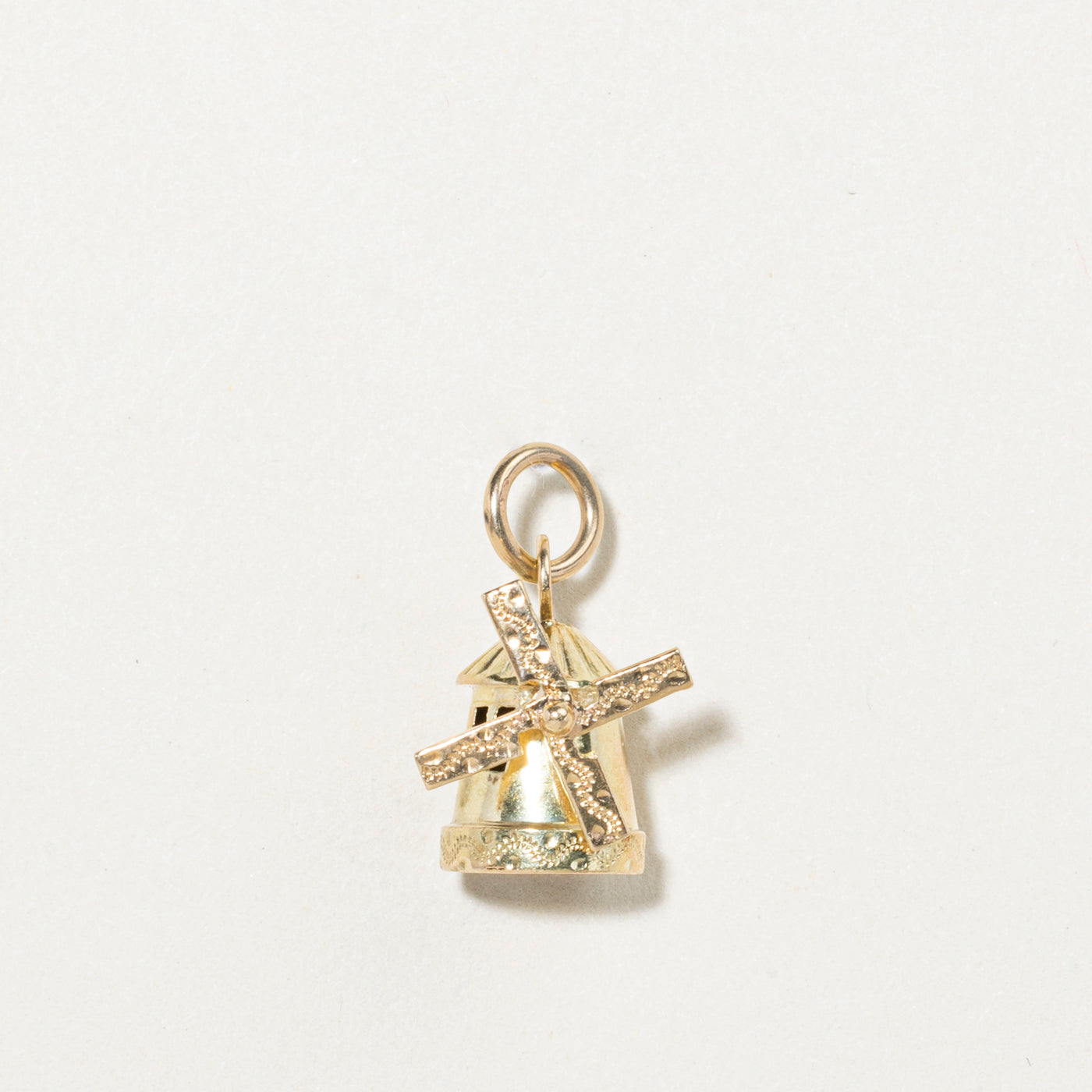 14k Yellow Gold Windmill Charm