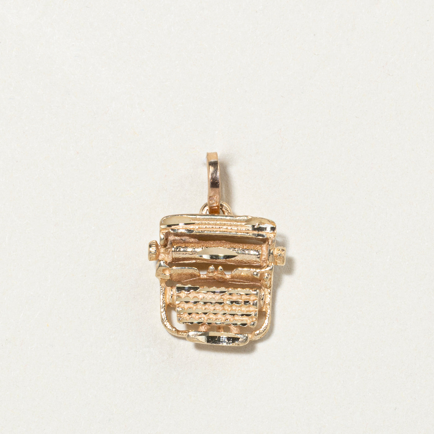 10k Yellow Gold Typewriter Charm