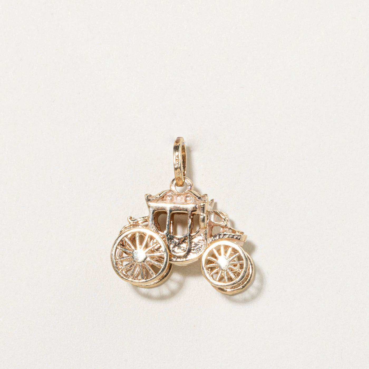 9k Yellow Gold Carriage Charm