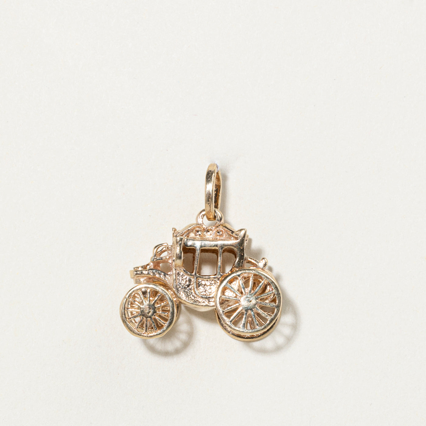 9k Yellow Gold Carriage Charm