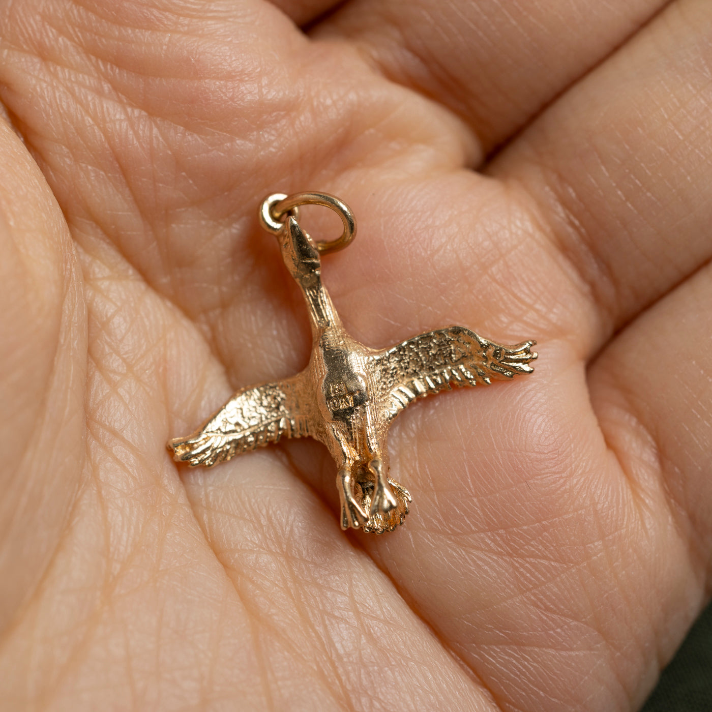 10k Yellow Gold Goose Charm