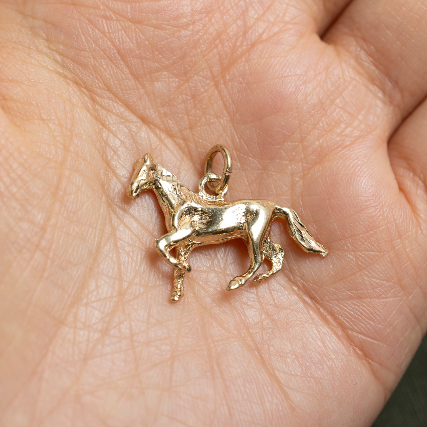10k Yellow Gold Horse Charm