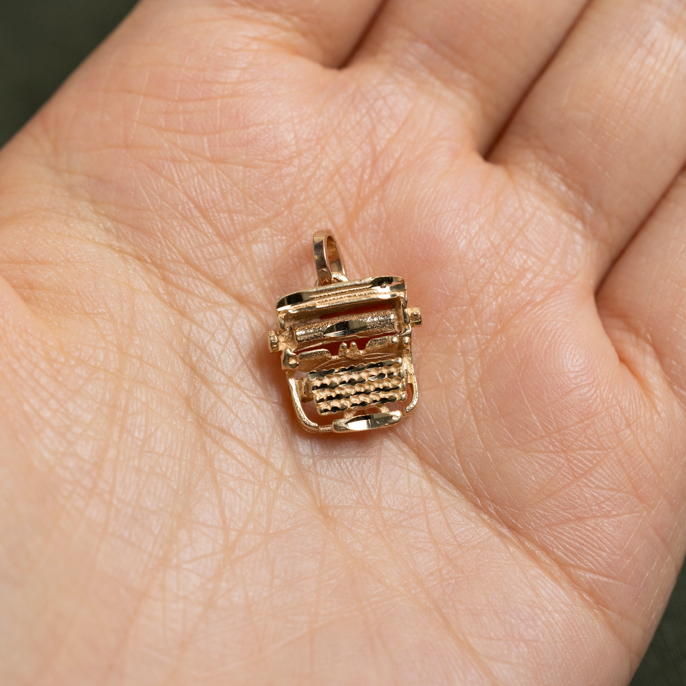 10k Yellow Gold Typewriter Charm