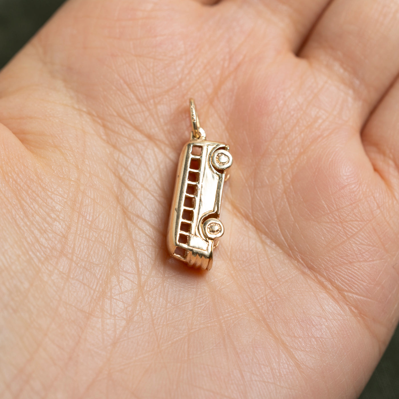10k Yellow Gold Bus Charm