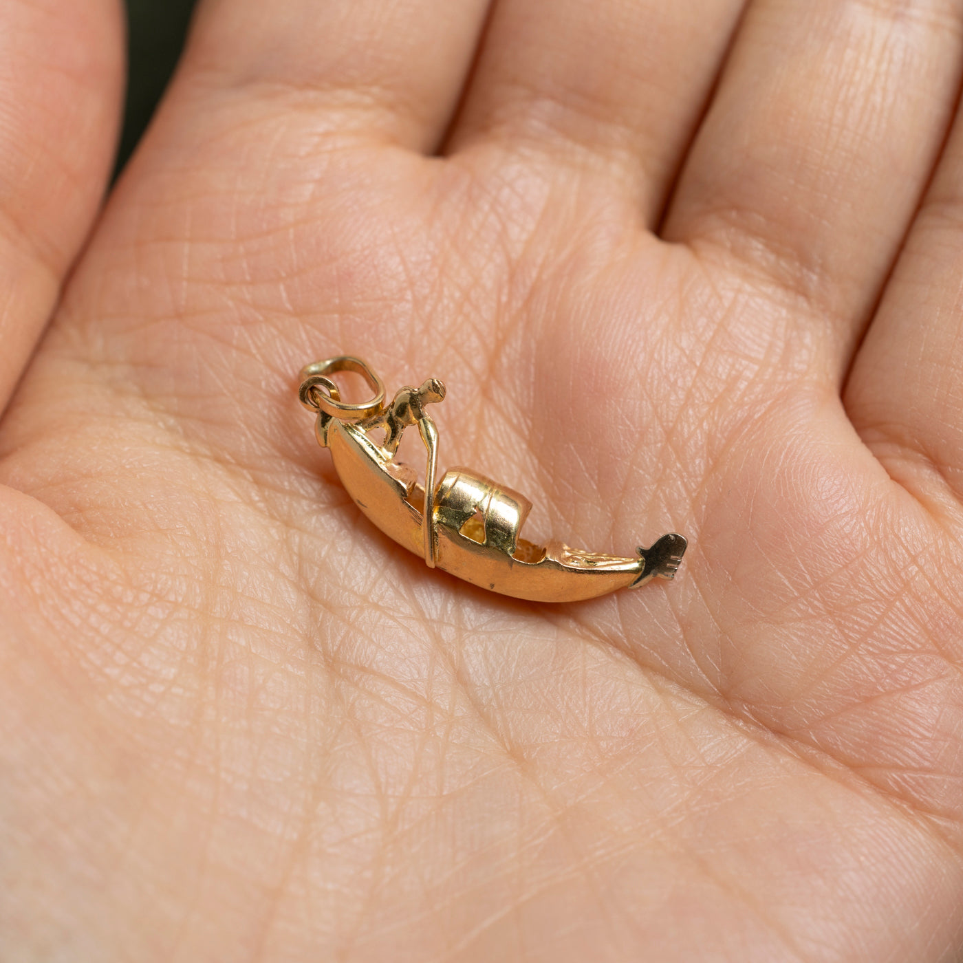 18k Yellow Gold Venice Gondola Charm