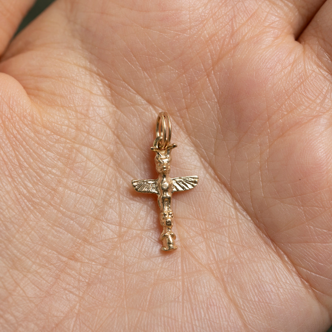 10k Yellow Gold Totem Pole Charm