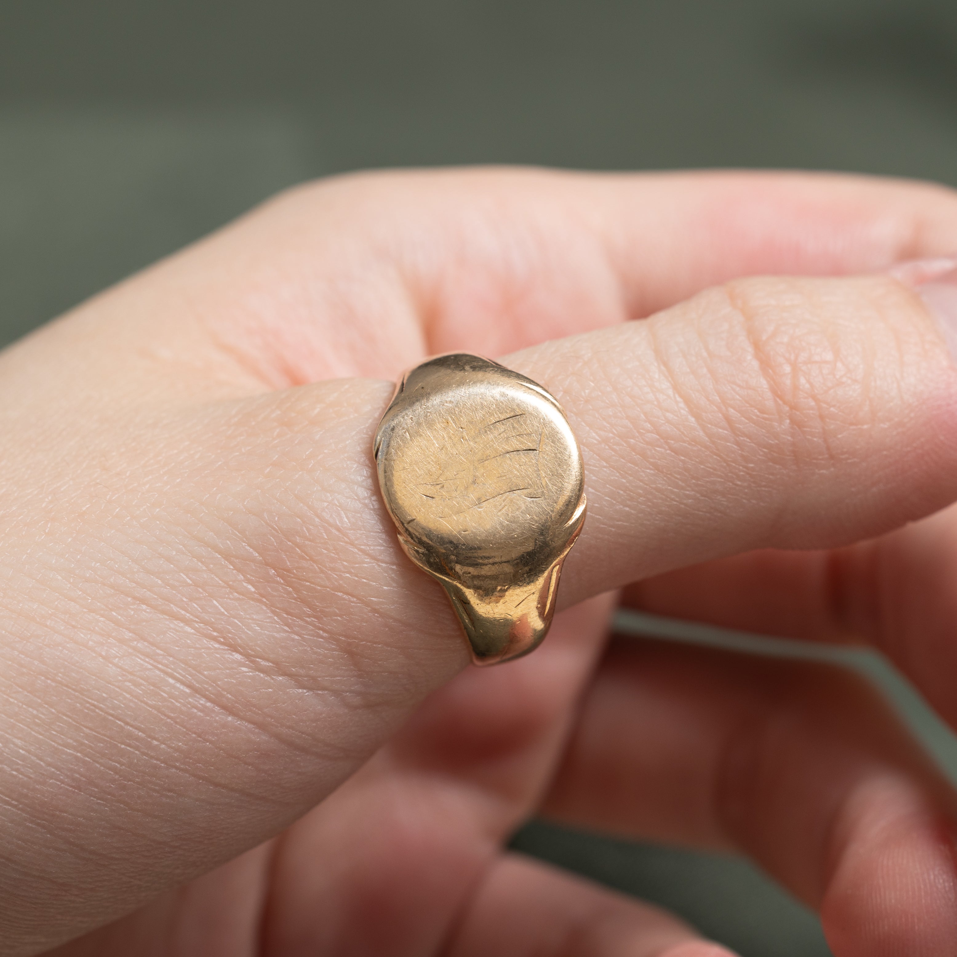 'Birks' 10k Yellow Gold Signet Ring | SZ 10.5