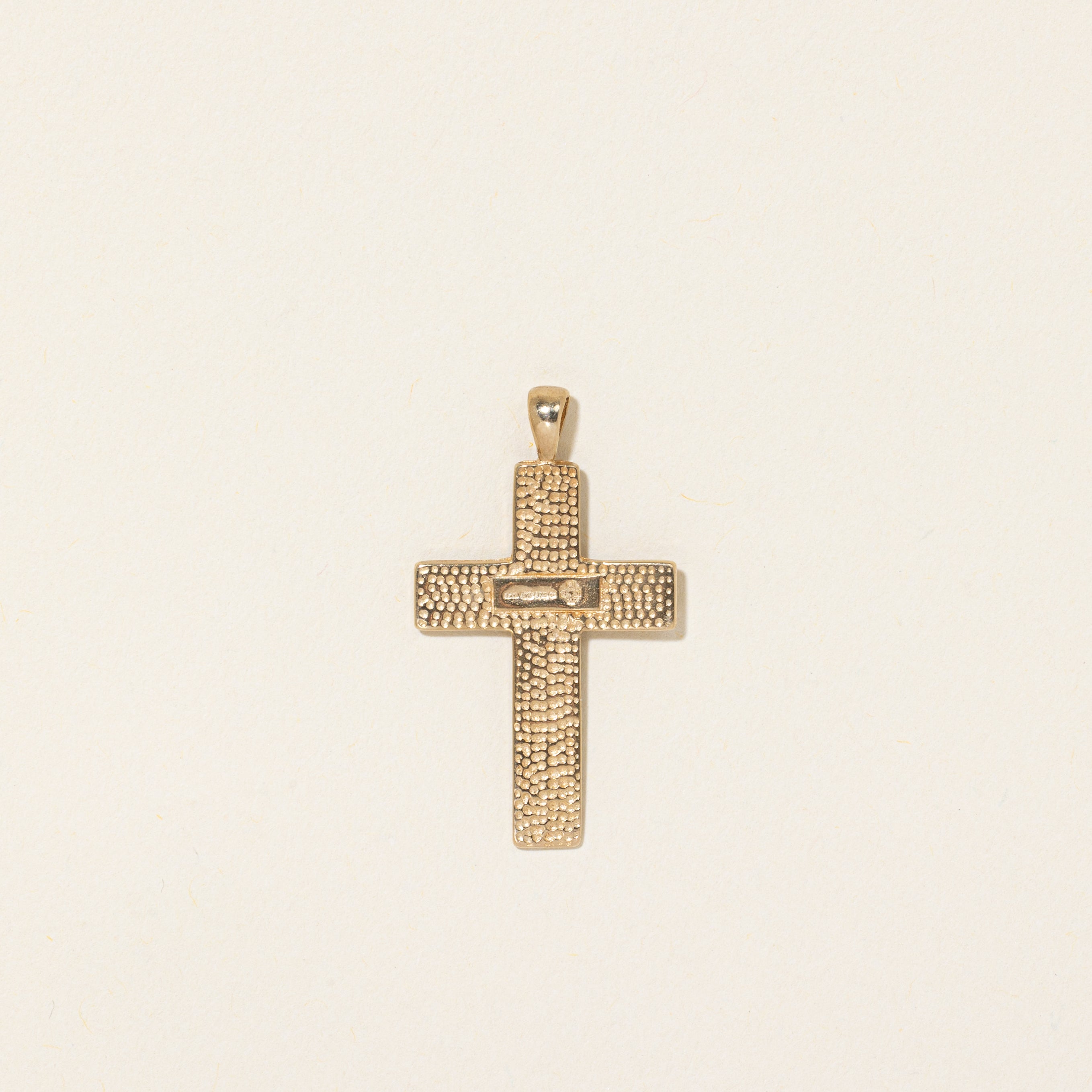 2000 Birmingham 9k Yellow Gold Y2K Cross Pendant