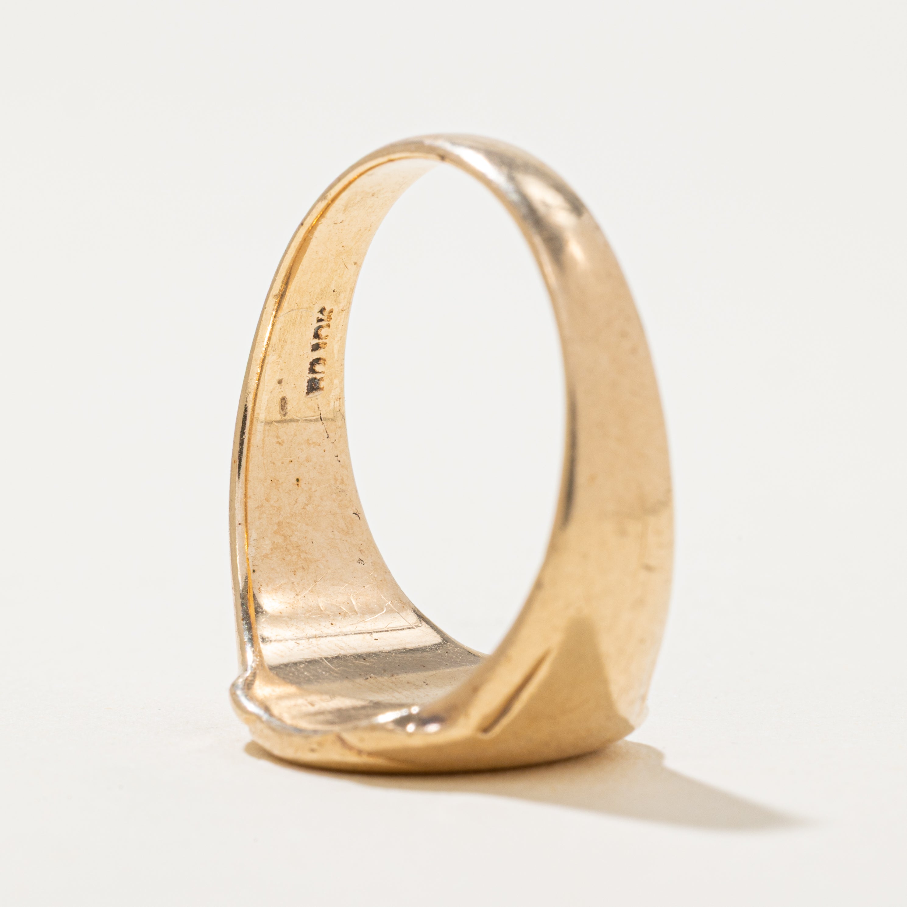 'Birks' 10k Yellow Gold Signet Ring | SZ 10.5